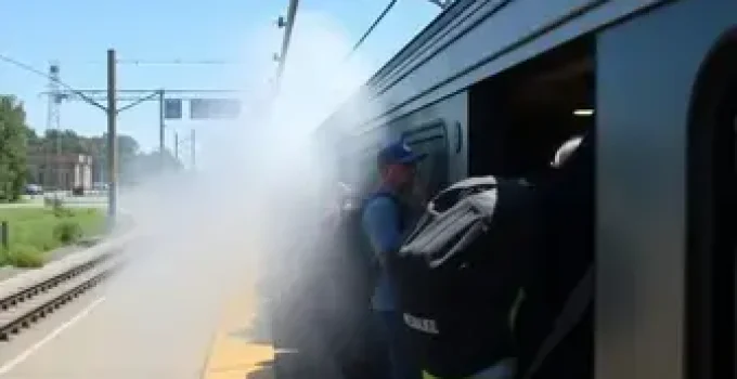 trem evacuado spray de pimenta São Paulo