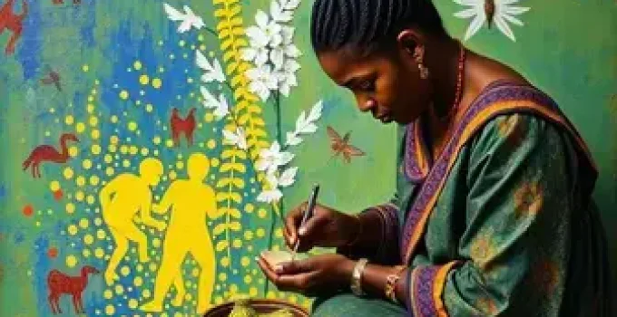 pintura com pigmentos naturais